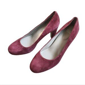 EILEEN FISHER | Magenta/Burgundy Lela Suede Pumps (Size 8)